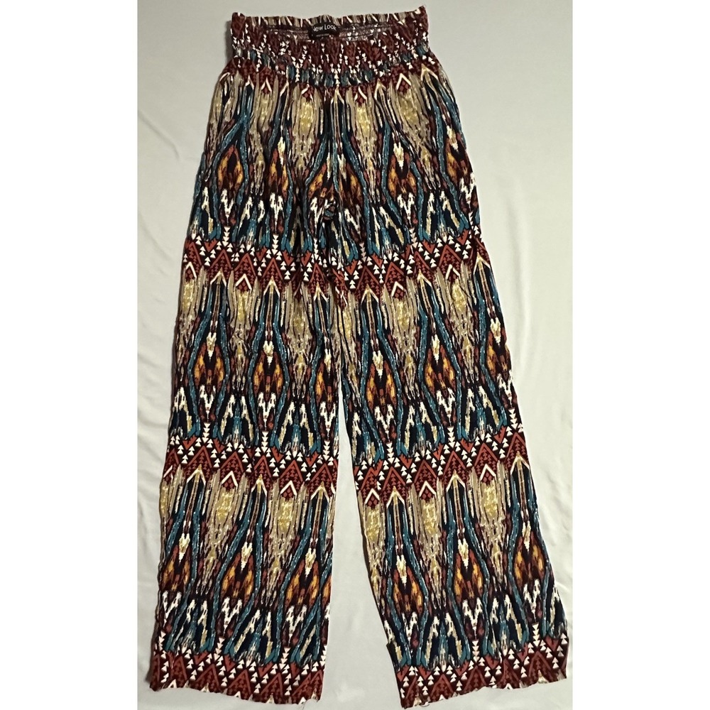 Boho Print Wide Leg Pant By New Look Size small  Festival !